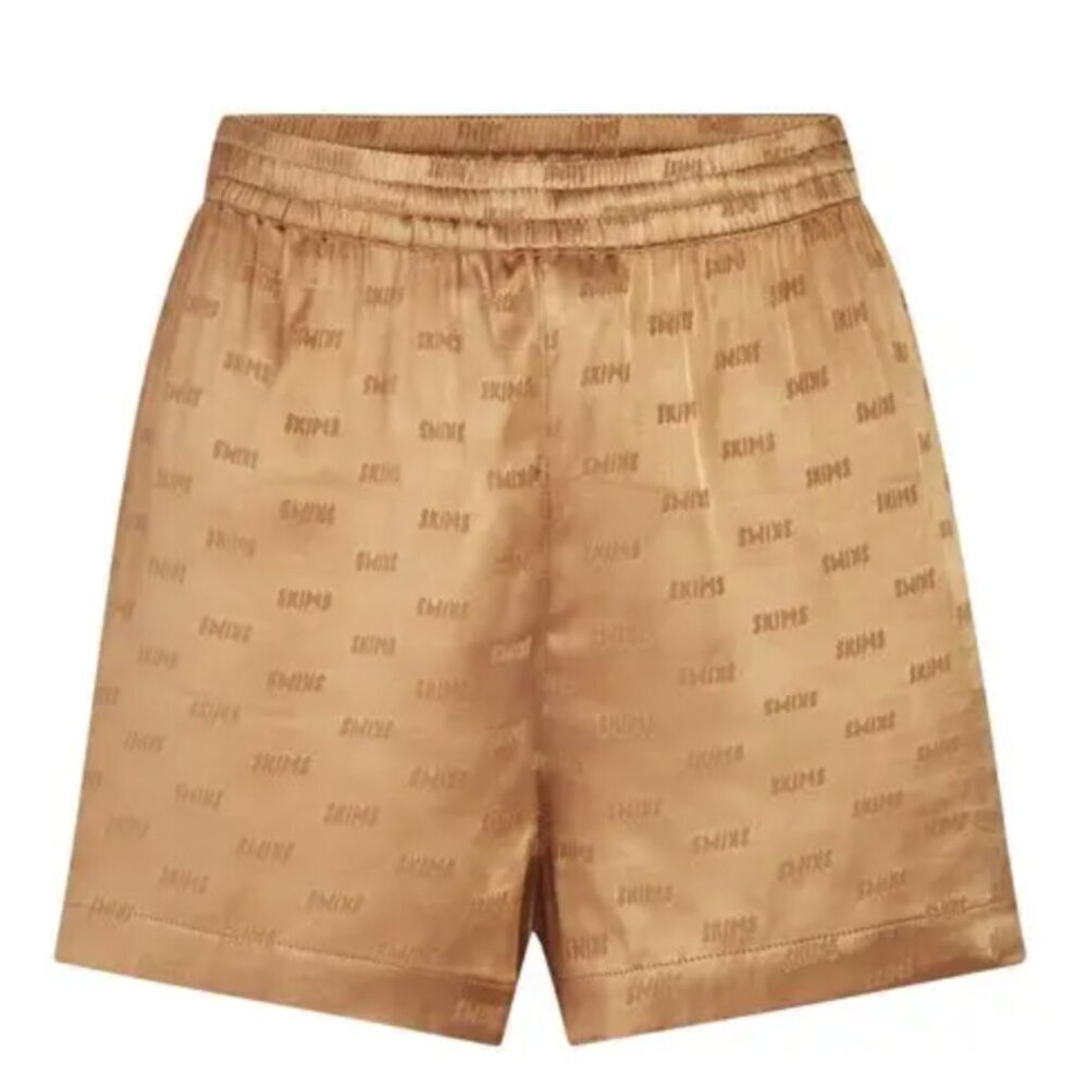 Skims Jacquard Sleep Short - Nude Brown High Rise Size Large Casual comfort